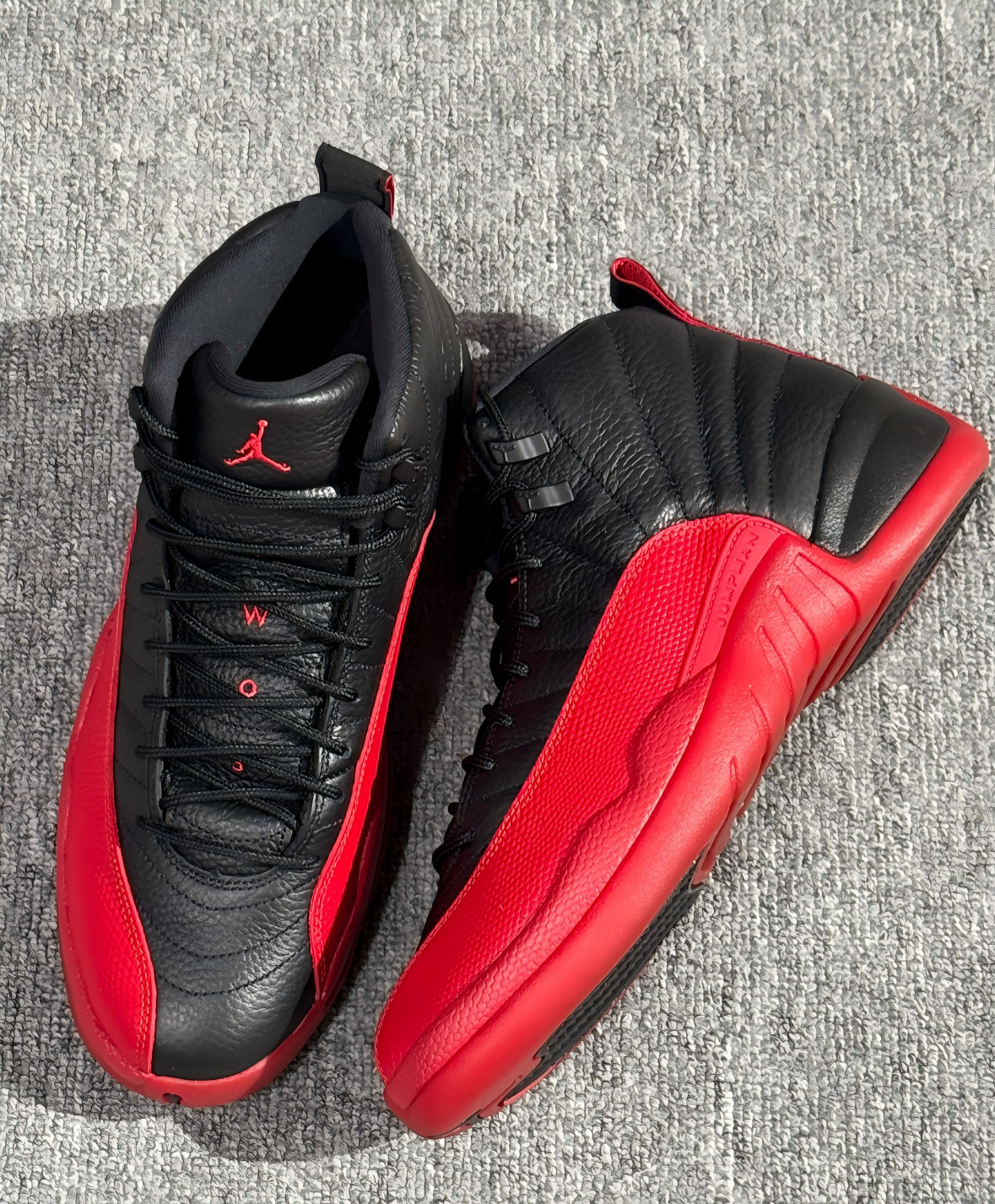 Jordan Air Jordan 12 Retro Flu Game Mens Basketball Shoes Black Red