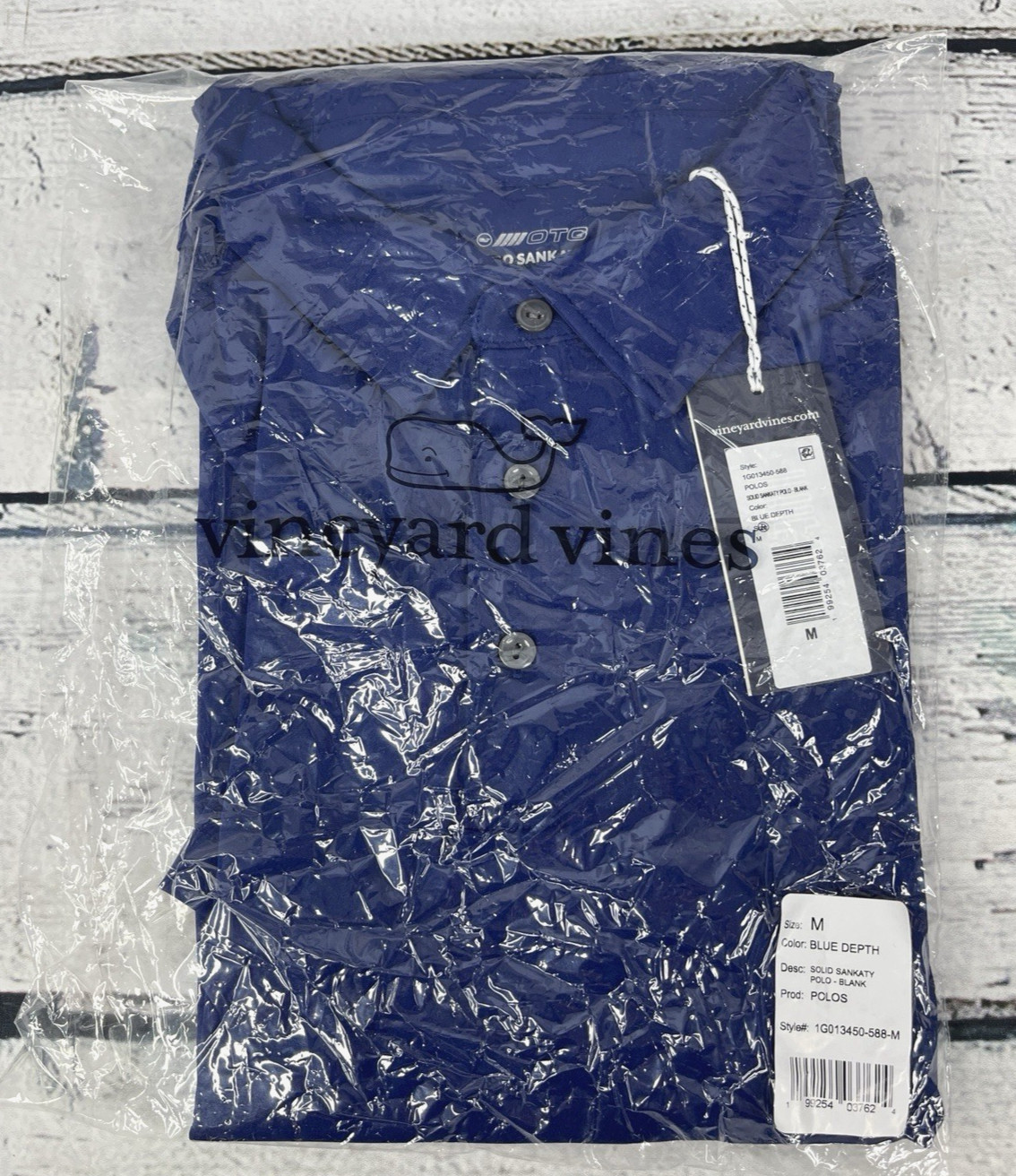 Vineyard Vines Men’s On The Go Sankaty Polo Blue Depth Size Medium (M) -NEW