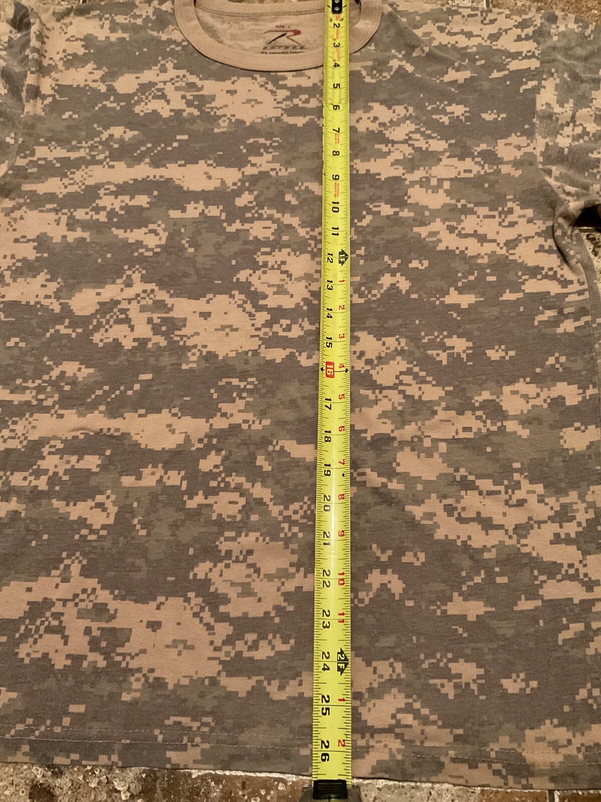 ROTHCO DIGI CAMO RINGER CREW TACTICAL T-SHIRT ( MENS L ) PREOWNED