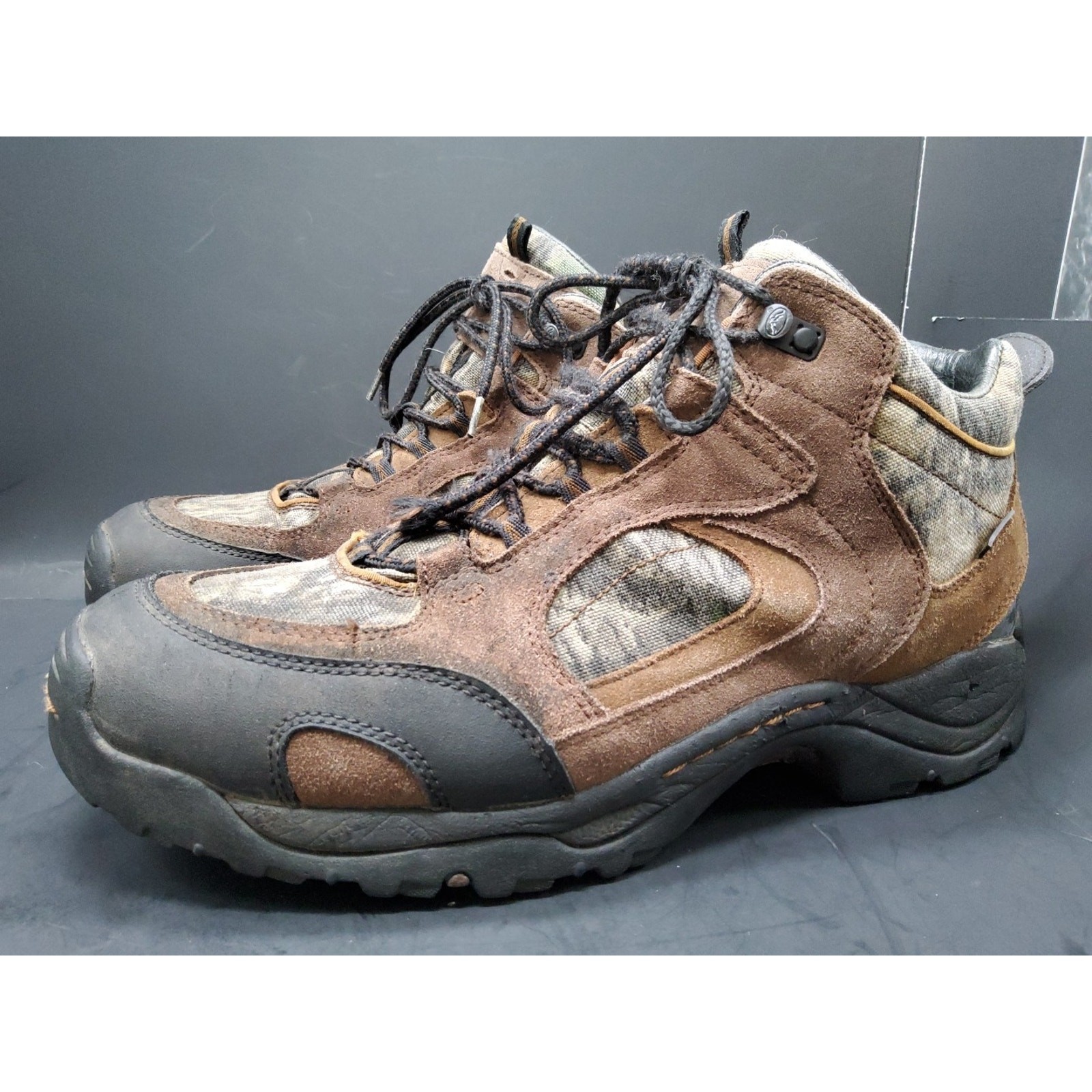Danner 4.5 Inch Waterproof Camo Hiking Boots Men’s sz 14 Brown