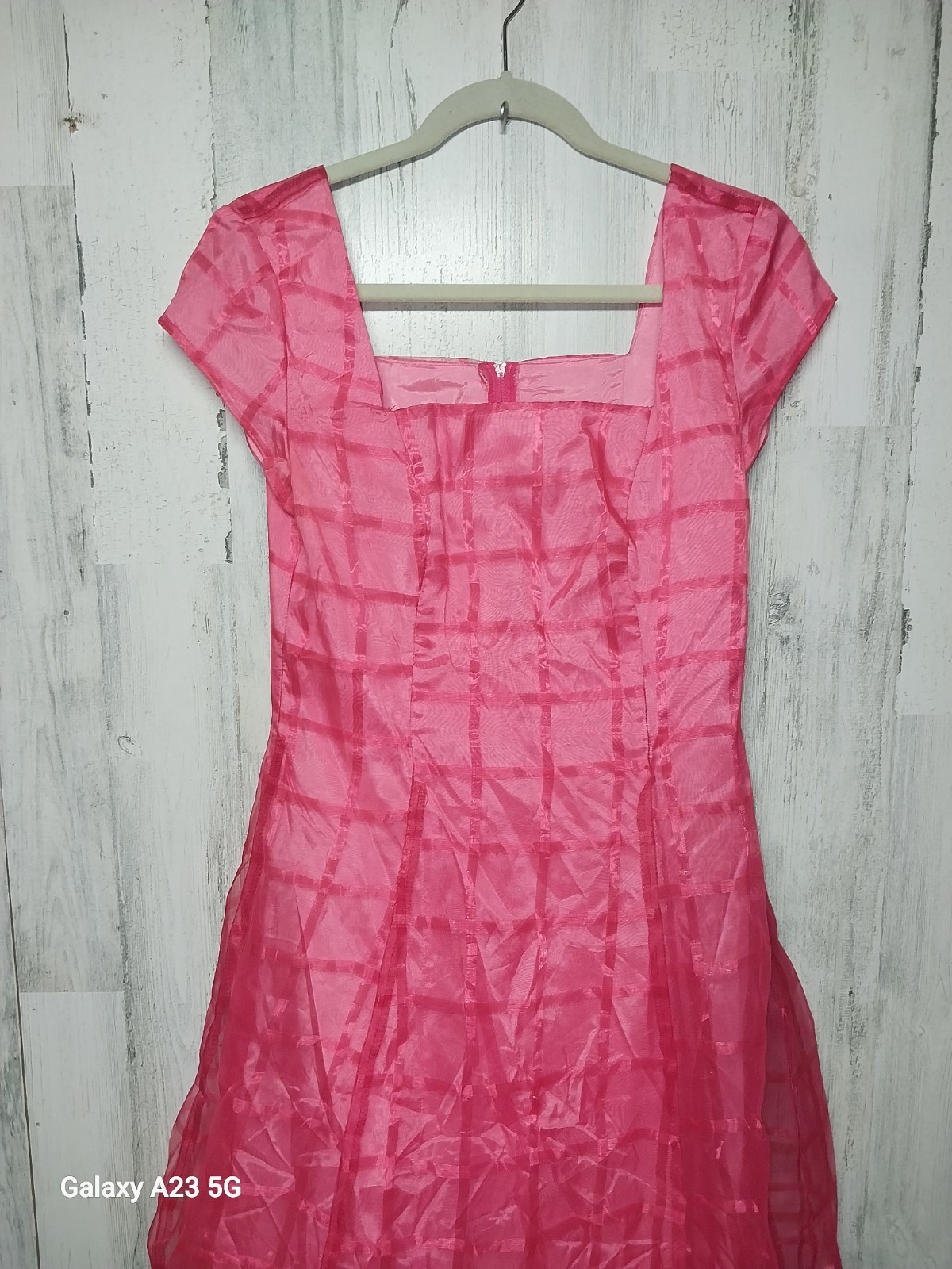 JODY ORGANZA PINK MAXI DRESS (Juniors) Size 11/12 Made In USA