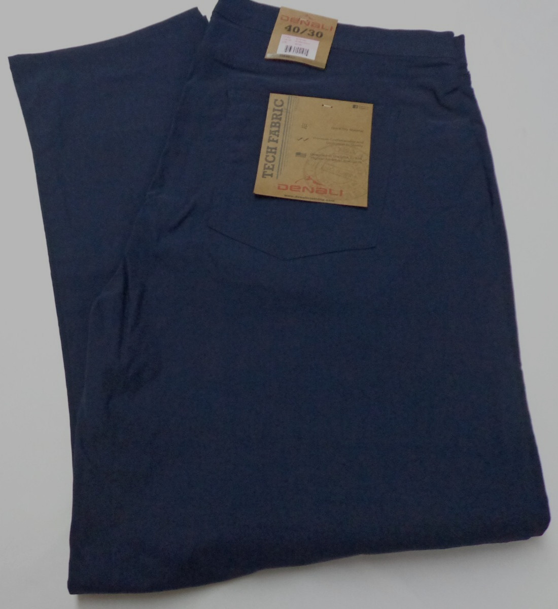 DENALI Dark Navy Blue Tech Fabric Stretch Pants NWT 40/30 MSRP $54