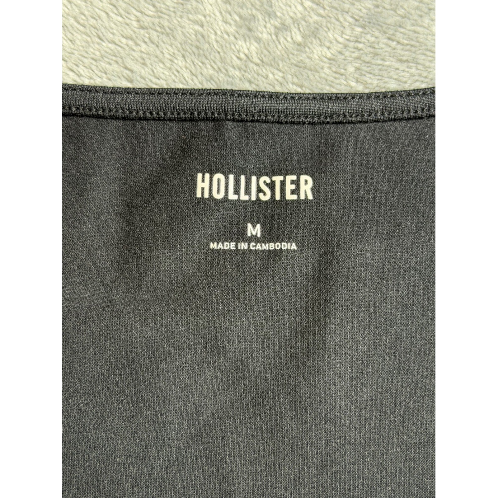 Hollister Black Boat Neck Short Sleeve Tee Basics Clean Girl Office Siren M