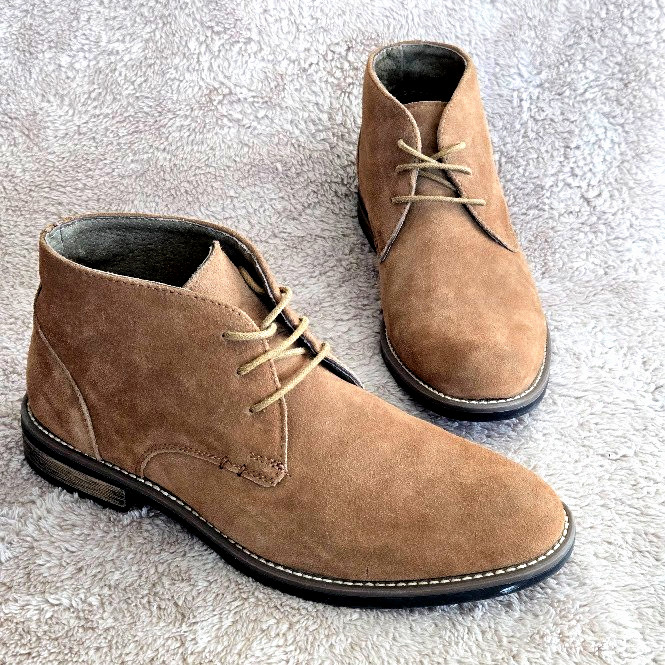 Bruno Marc Mens Chukka Boots Urban-01 Lace Up Suede Brown Size 8.5 Casual