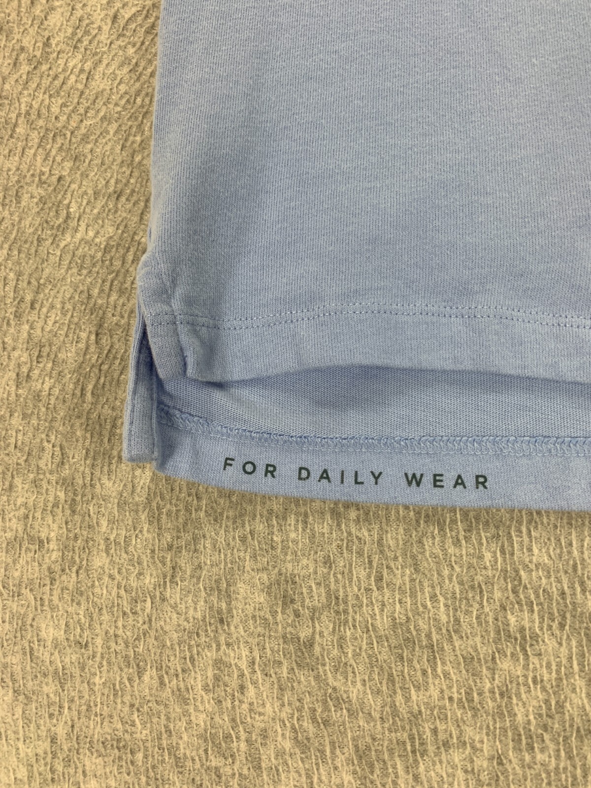 Mack Weldon Daily Wear Short Sleeve Polo Shirt (Men’s Large) 100% Cotton – Blue
