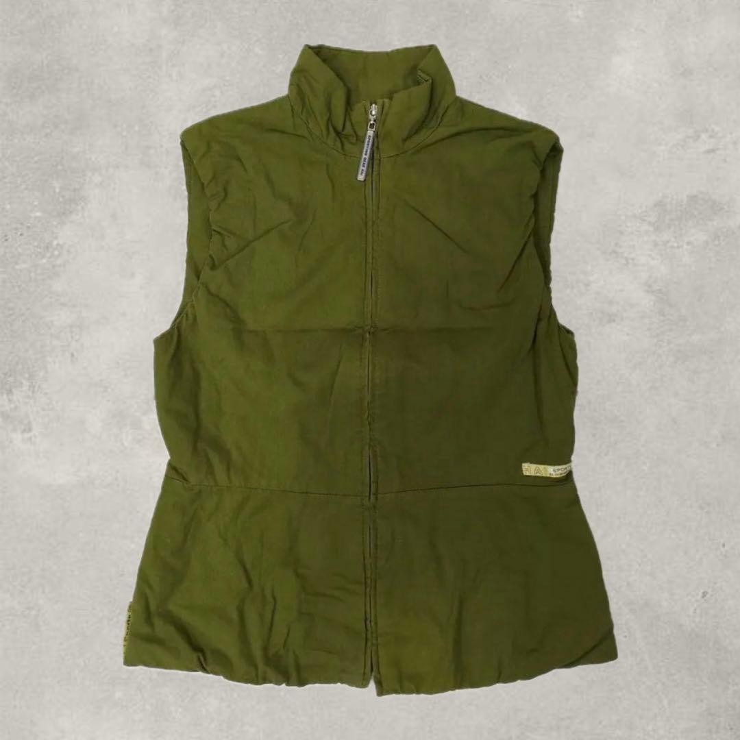 90s HAI ISSEY MIYAKE Sports Gear Vest Archive Olive Green Size S