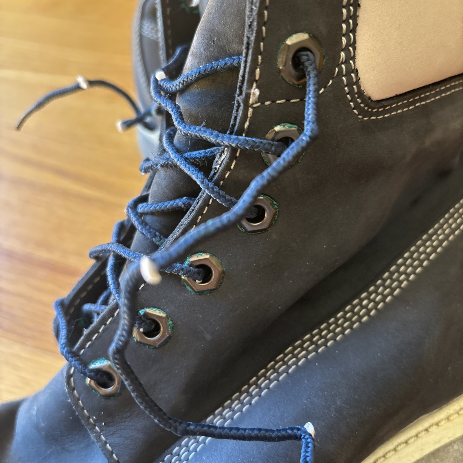 Timberland Waterproof Boots Navy Blue Leather Mens 12 27011