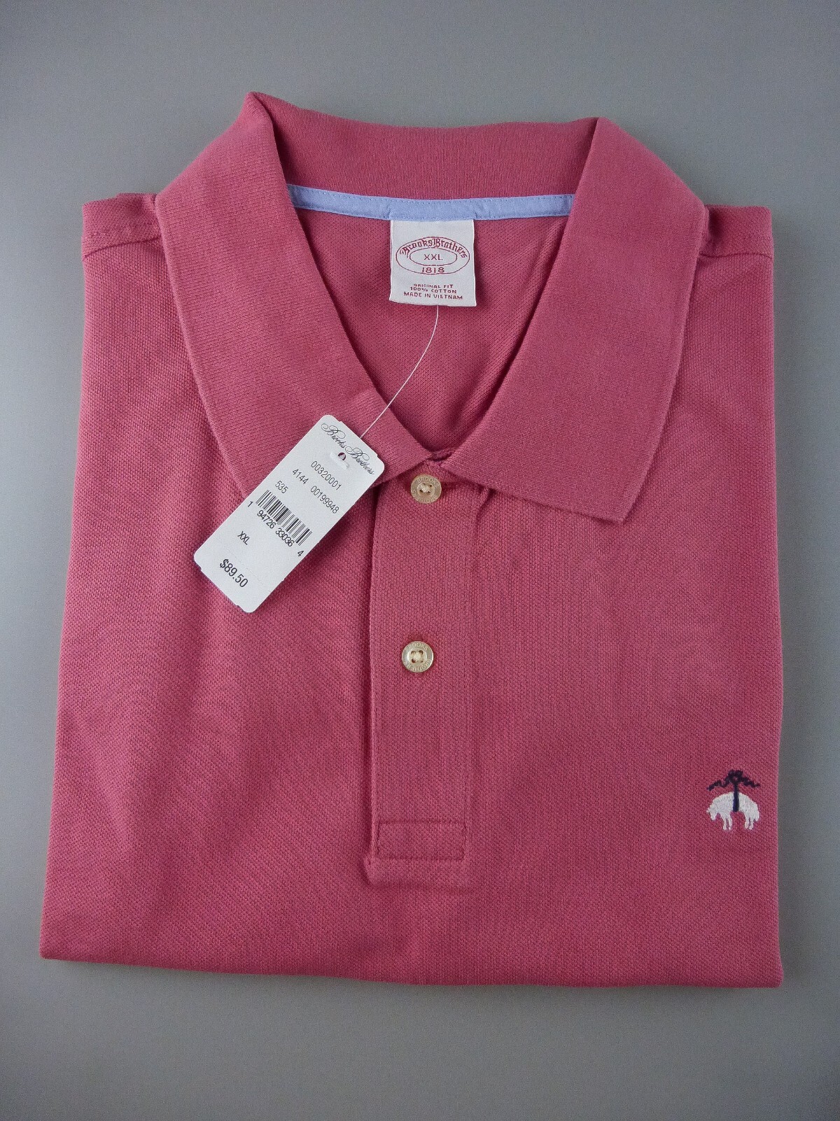 BROOKS BROTHERS POLO SHIRT 1818 Men’s Pastel Colors ORIGINAL Fit XL 2XL New $89