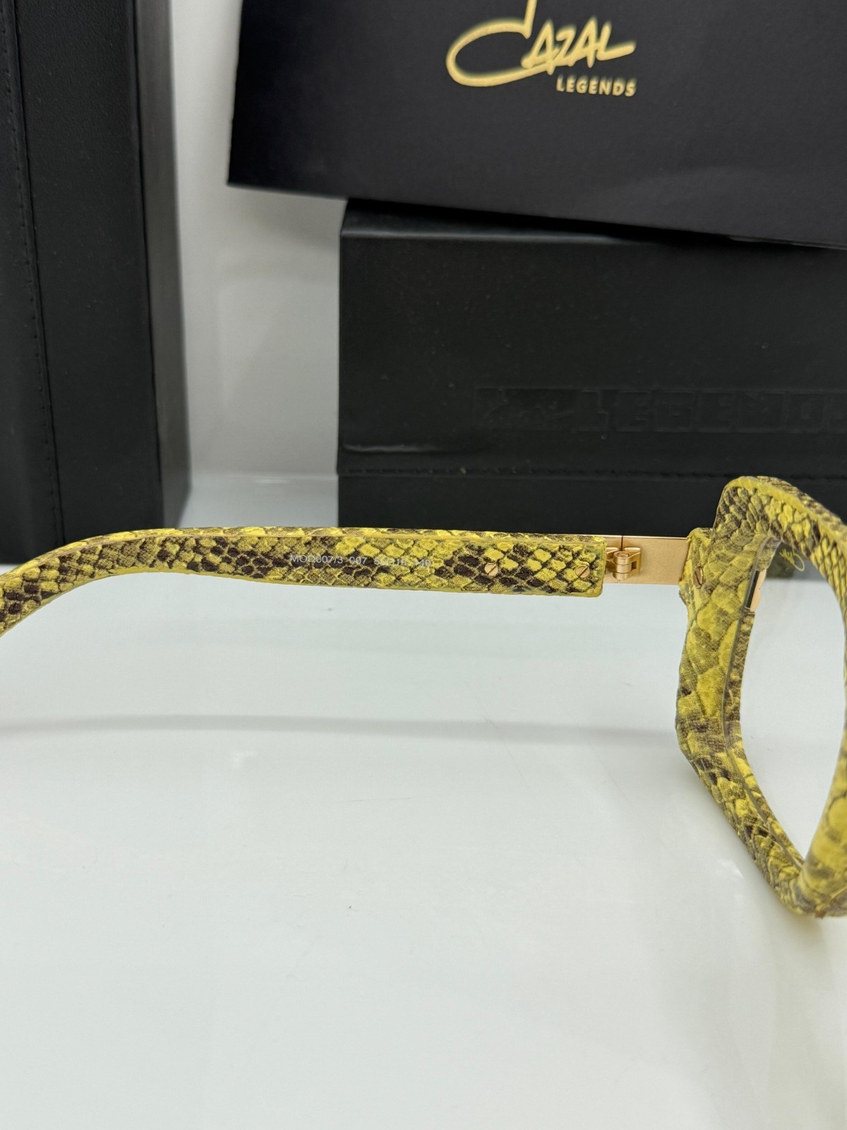 Cazal Legends Yellow Snake skin Glasses