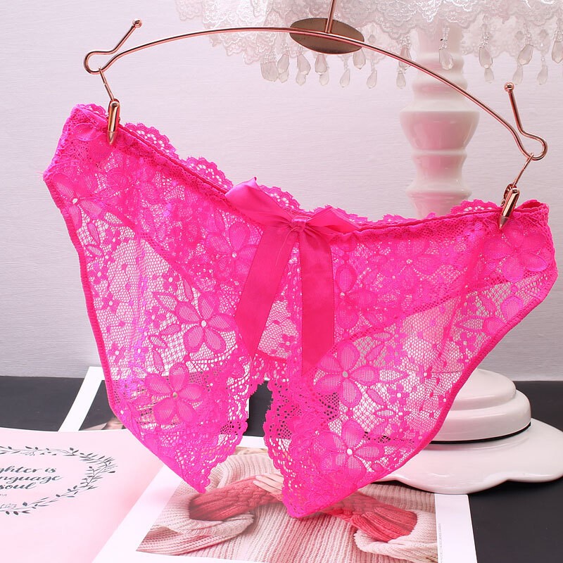Sex Women LaceCrotchles Thong G-string Panties Lingerie Underwear T-back Brief