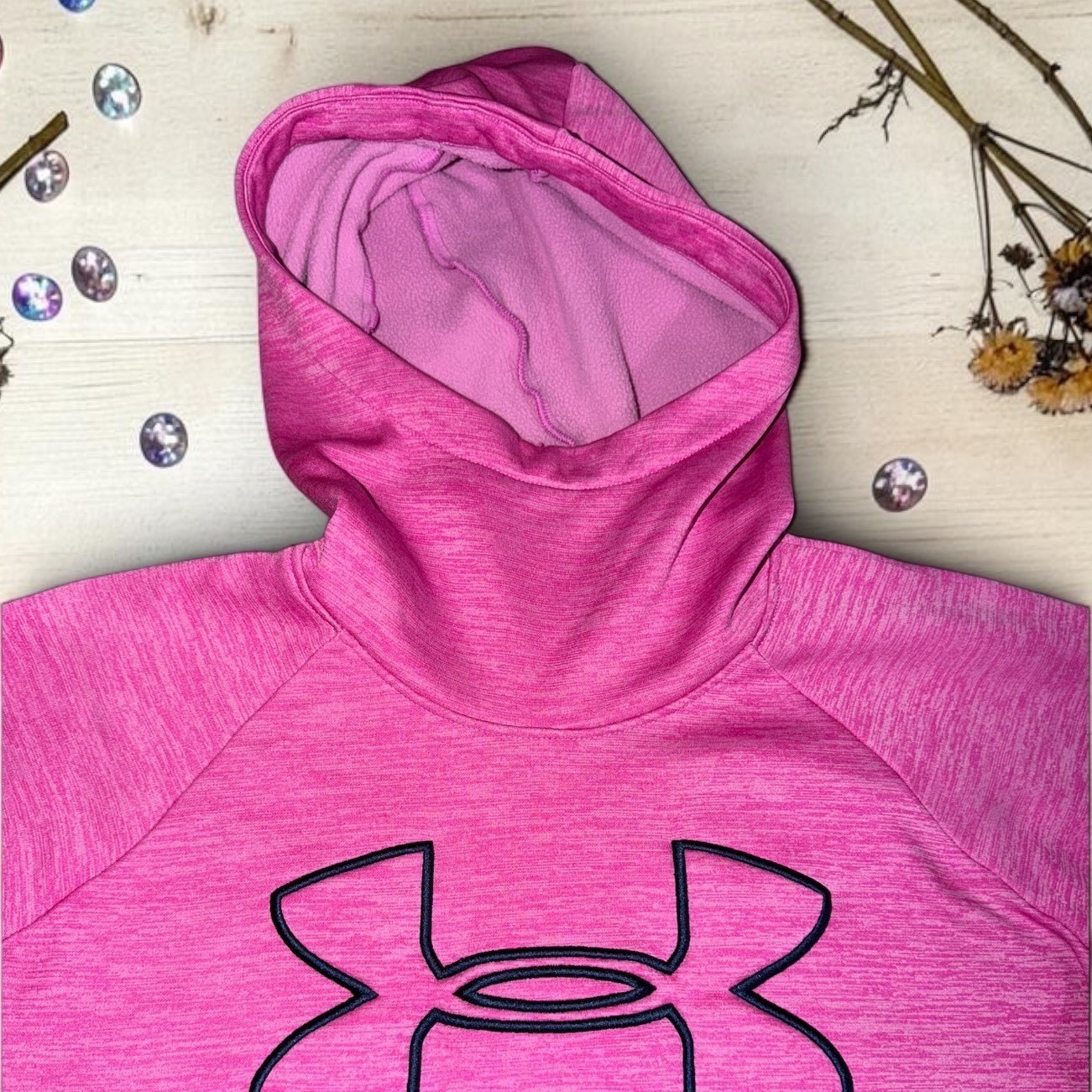 Under Armour – ColdGear Scuba Hooded Sweatshirt – Womens Small Loose Fit