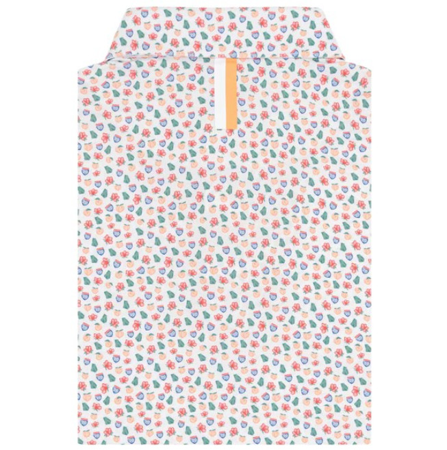 Rhoback The Georgia Peach Men Performance Polo White Floral Fruit Top