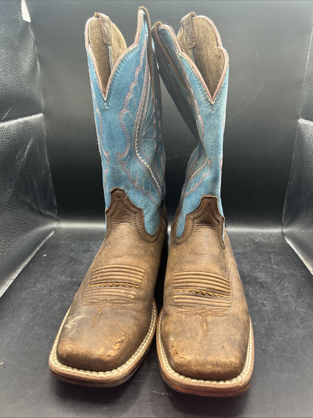 Ariat Women’s Boots PrimeTime Square Toe Gingersnap Baby Blue Eyes 6B