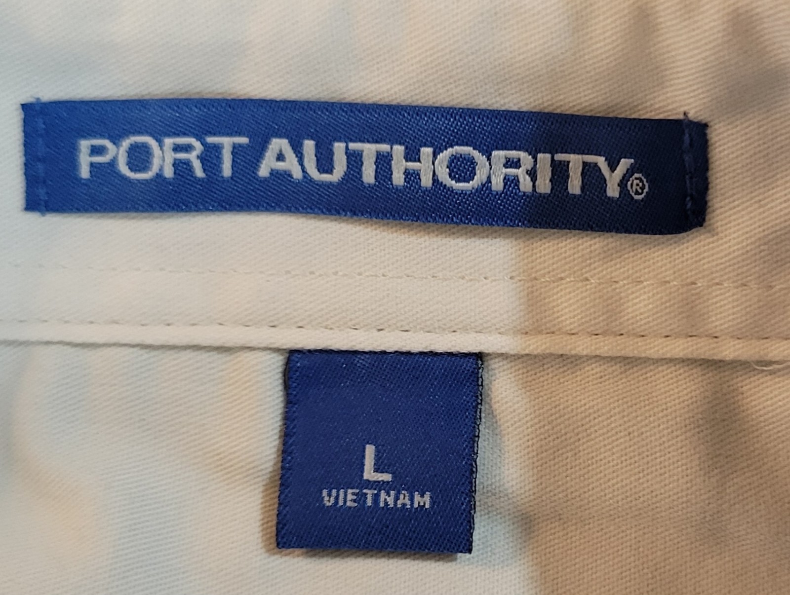 Port Authority Shirt Mens Large Gray Long Sleeve Work Button Down Sunpower New