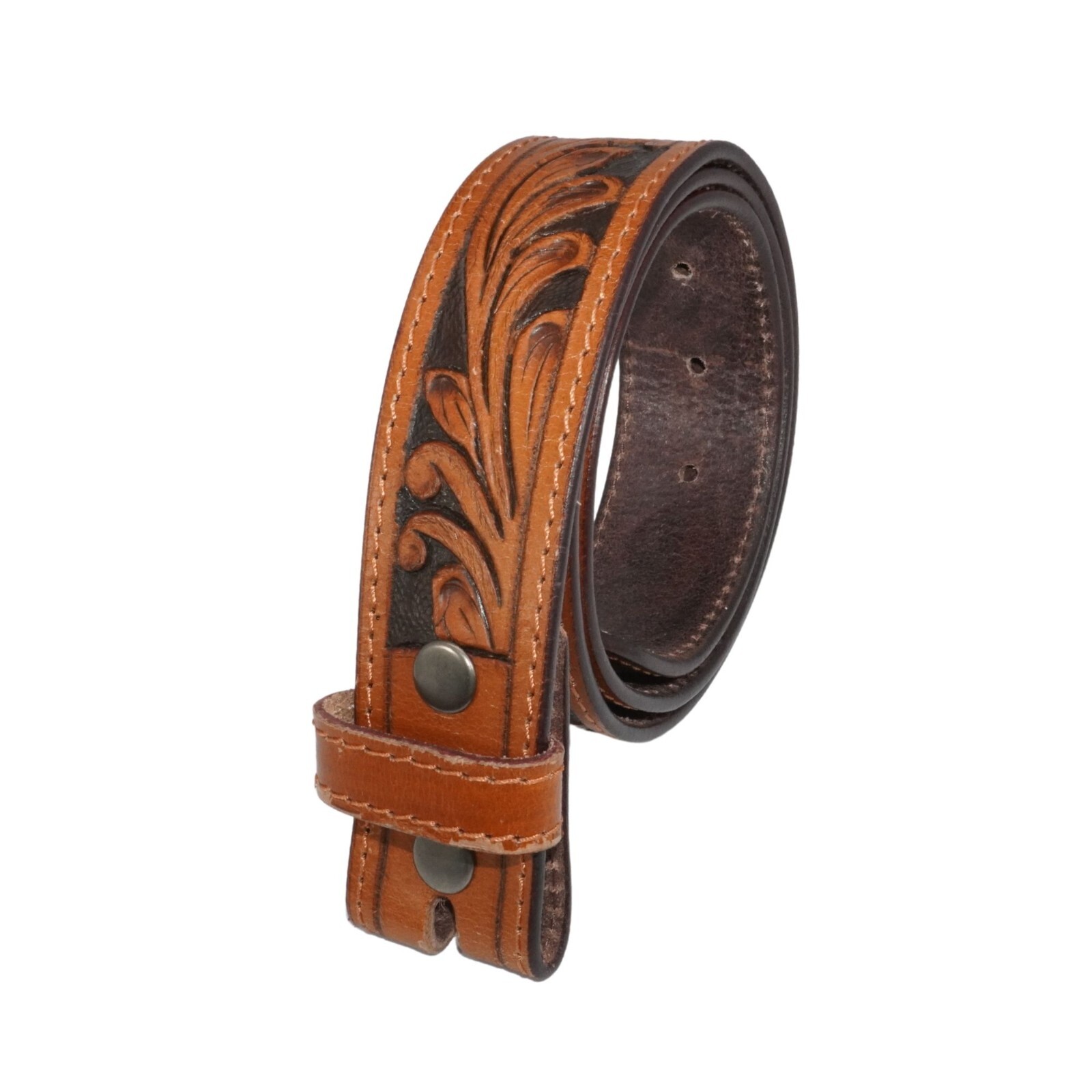 Cowboy No Buckle Belt For Men | 1.5″ Wide Western Belt for Jeans Free Shipping