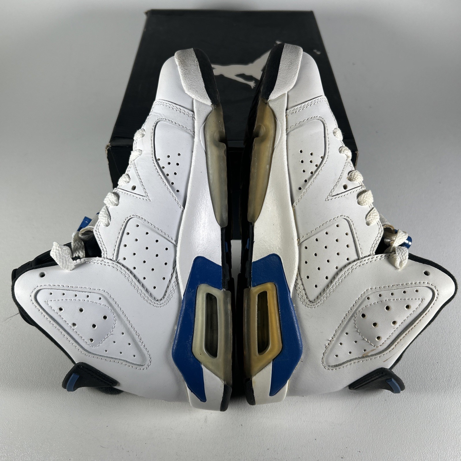 2014 Nike Air Jordan 6 Retro Og BG Size 5 Youth 5Y Sport Blue 384-665107 Vintage