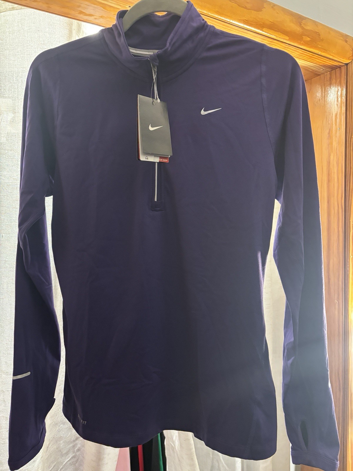 Nike Womens Dri FIT Small Purple PULLOVER JACKET RUNNING NWT RETAIL $65
