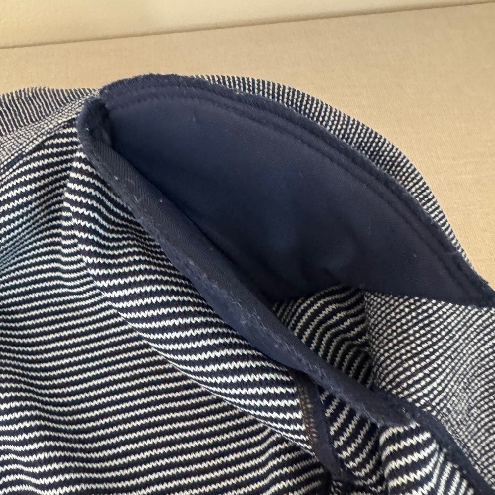 St. John Collection Blue Striped Zip Up Jacket Medium