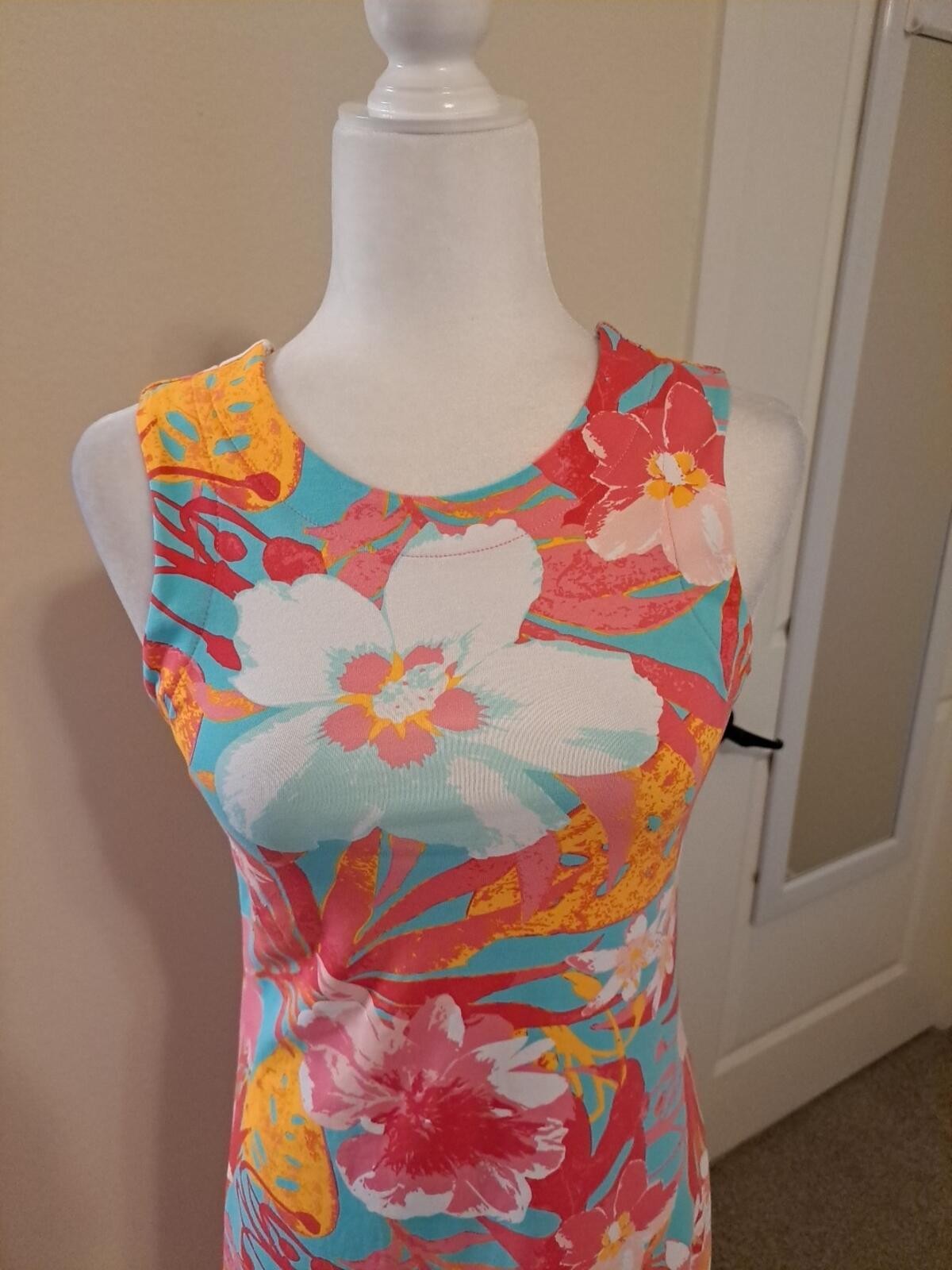 Ana Clare Emilee Maxi Shift Dress Tahiti Size S EUC