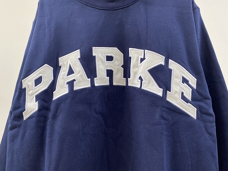 PARKE New Letter Patch Embroidered High Neck Loose Women’s Sweatshirt
