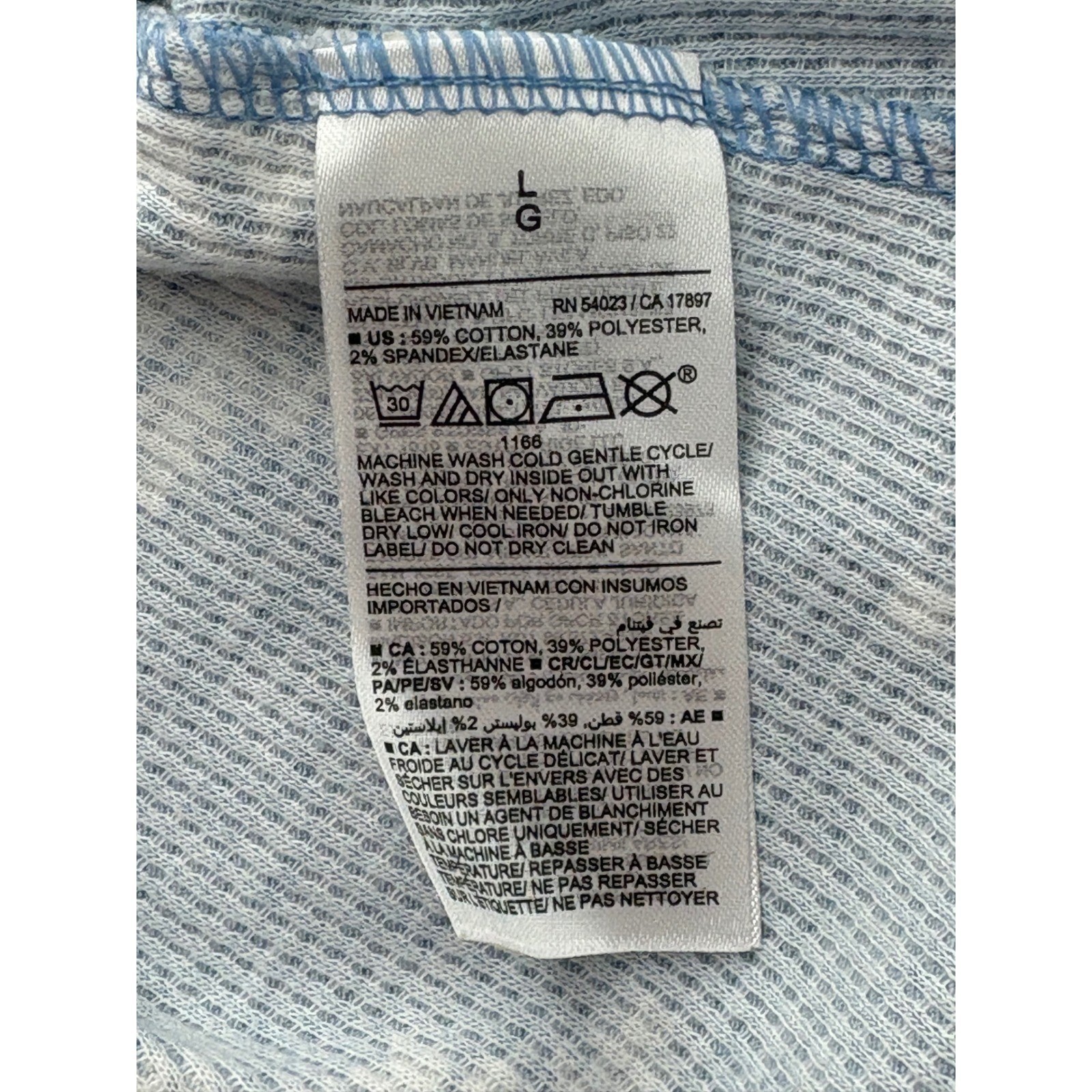 Old Navy Thermal Top Blue Polar Bear Snowflake Waffle Knit Large