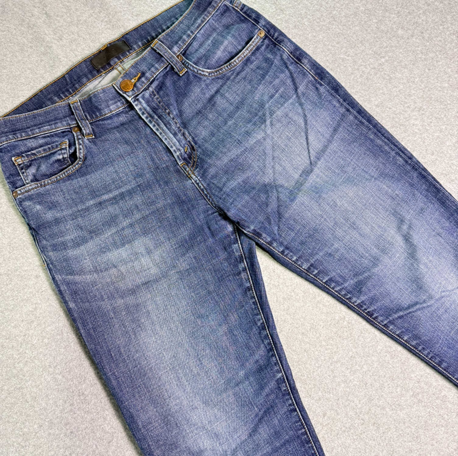 J Brand Jeans Mens 34 Blue Cotton Blend Stretch Kane Slim Straight Made In USA