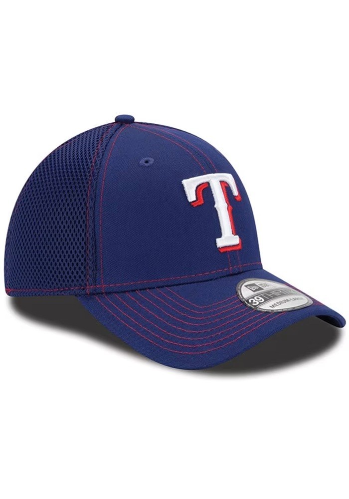 New Era 39Thirty Stretch Fit Neo Texas Rangers Blue Under Visor – S/M