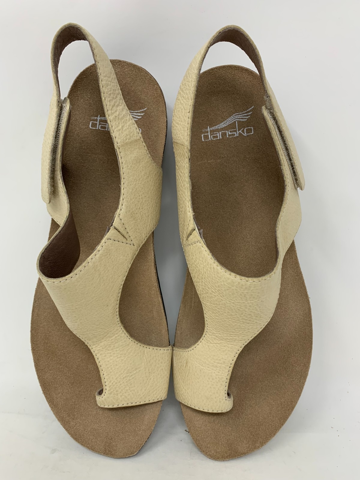 Women’s NDANSKO Reece Adjustable Thong Sandal – Linen Beige – Size 40 – 9.5-10M