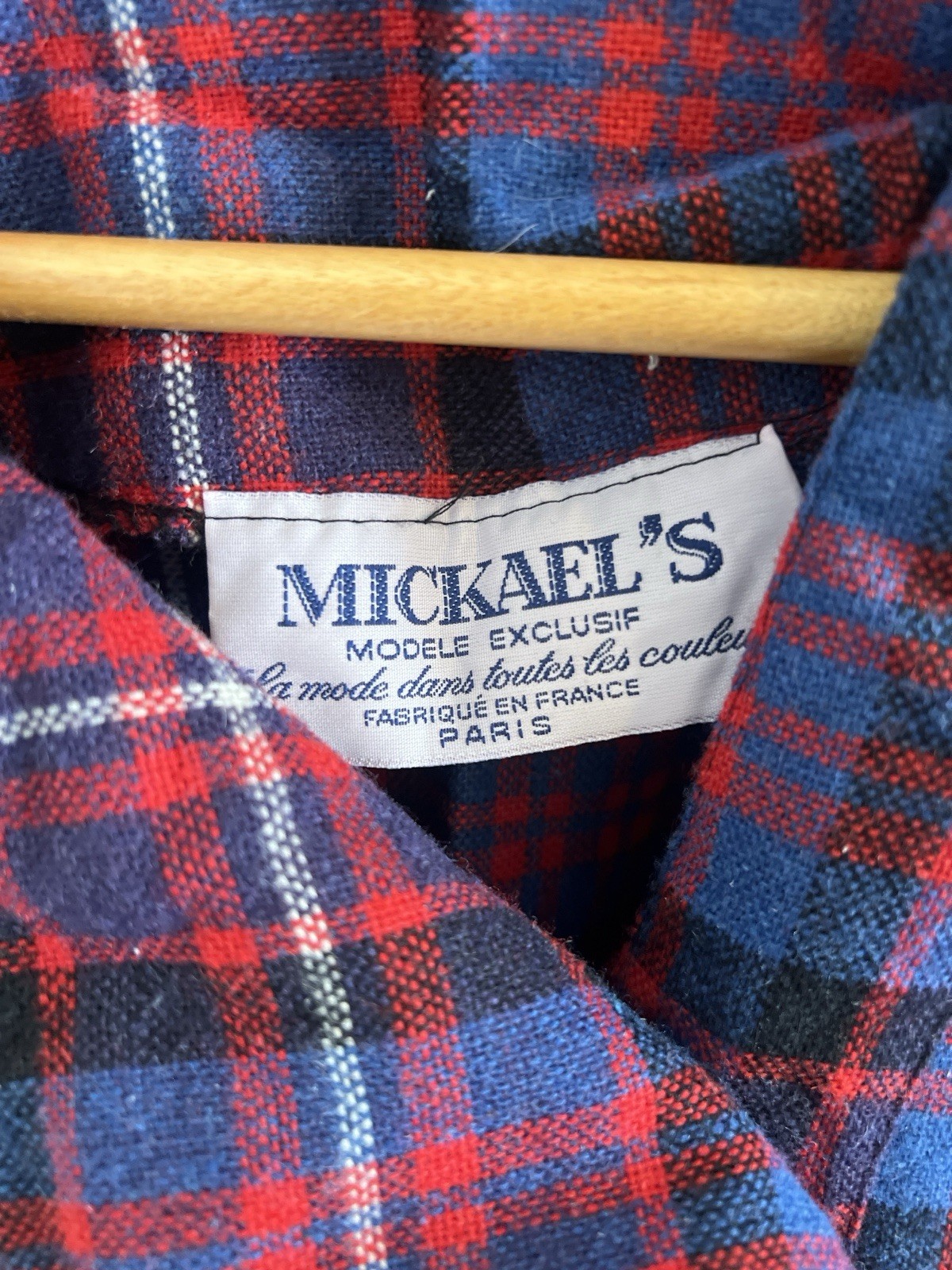Vintage 1980s Mickaels Made in Paris France Tartan Plaid Mod Jumpsuit Sm/Med