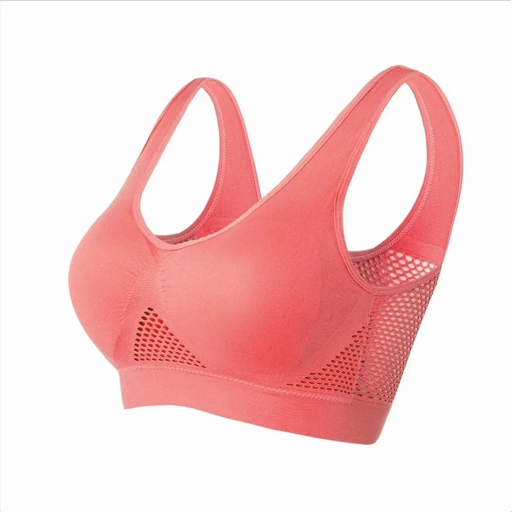 Women Sports Bra Seamless Wireless Shockproof Fitness Yoga Plus Size