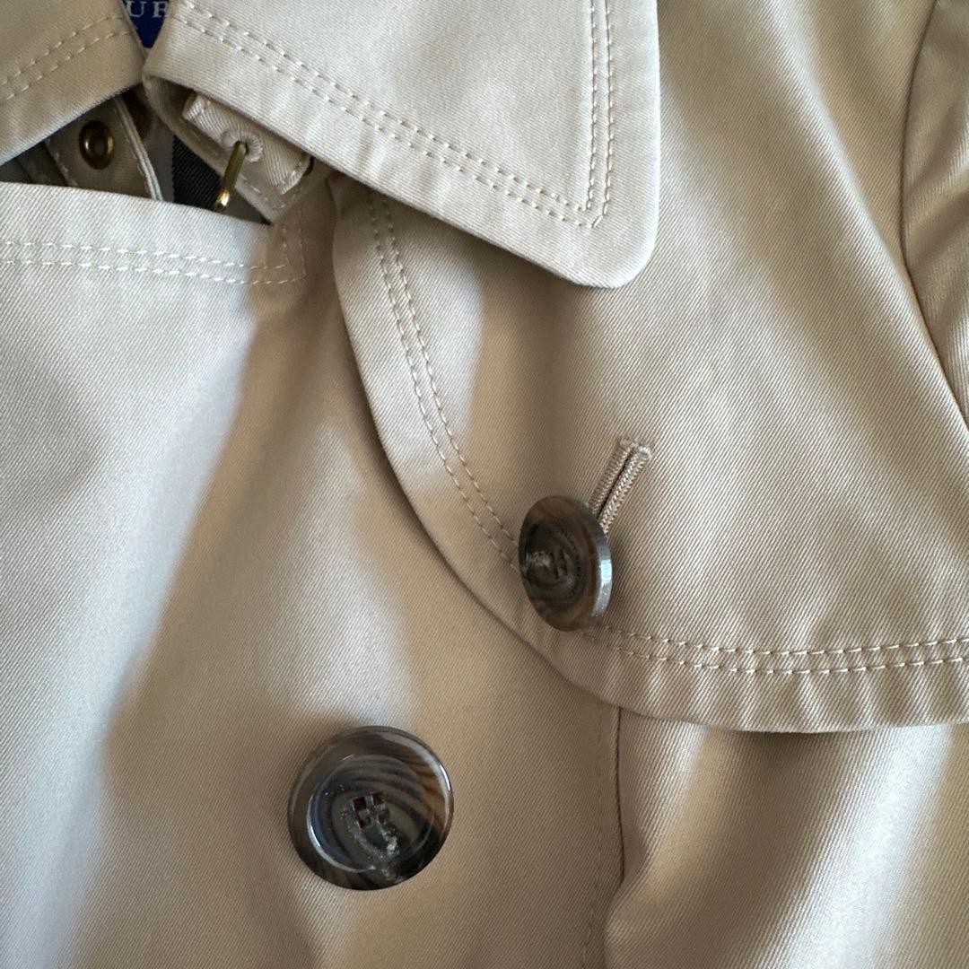 BURBERRY BLUE LABEL Beige Trench Coat Nova Check Womens Size 38