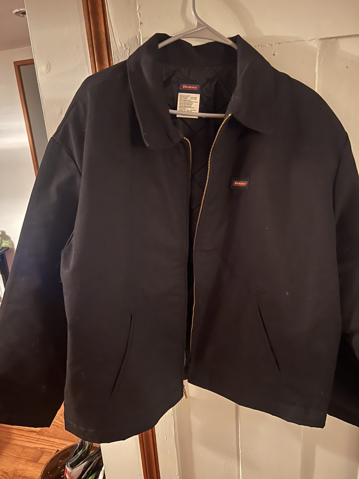 Dickies Insulated Eisenhower Front Zip Jacket – Black, Size XL