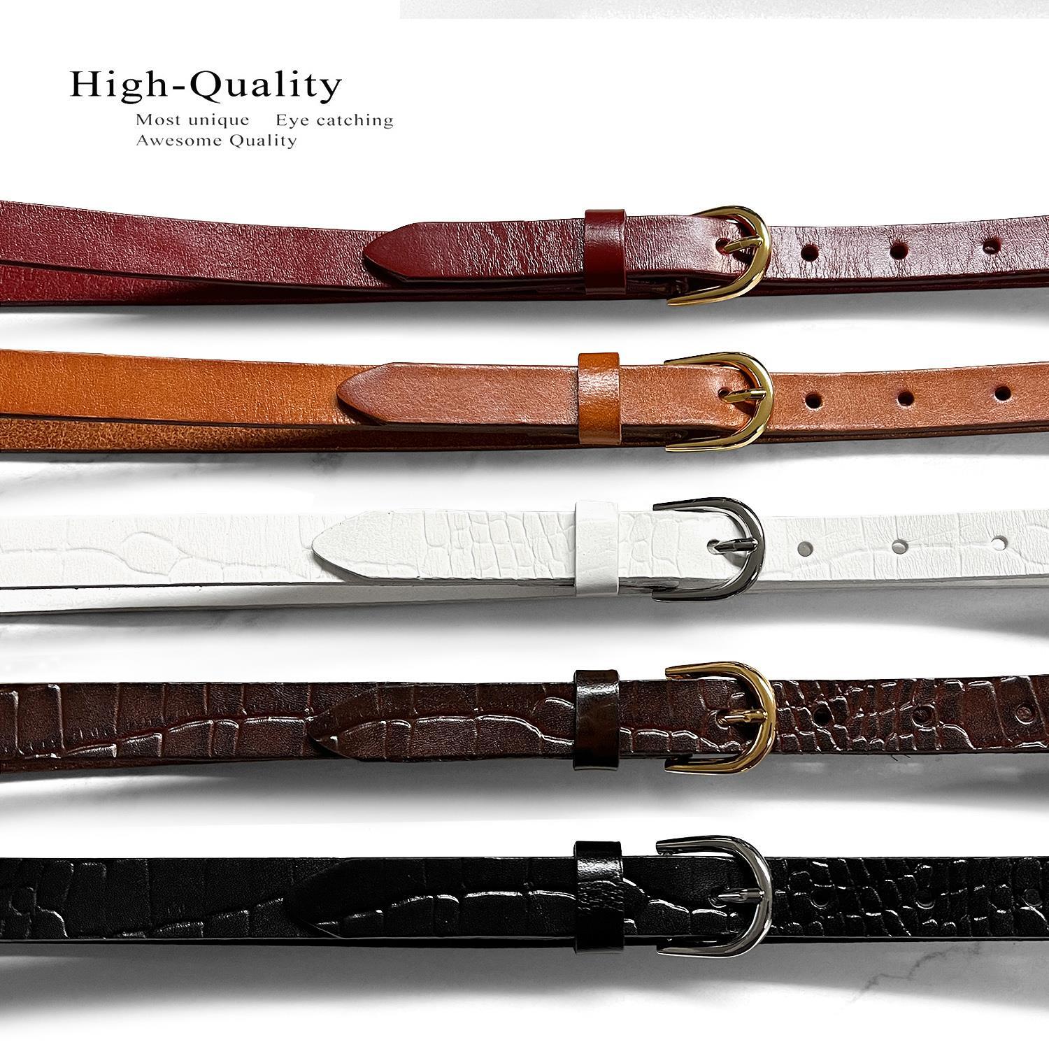 Women’s Dress Belts 100% One Piece Full Grain Genuine Leather Belt 3/4″ wide