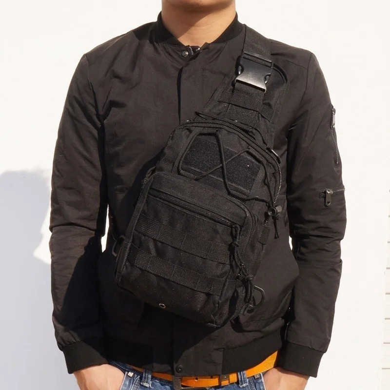 Mens Backpack Tactical Sling Shoulder Bag Molle Travel Chest Pack Outdoor Hiking