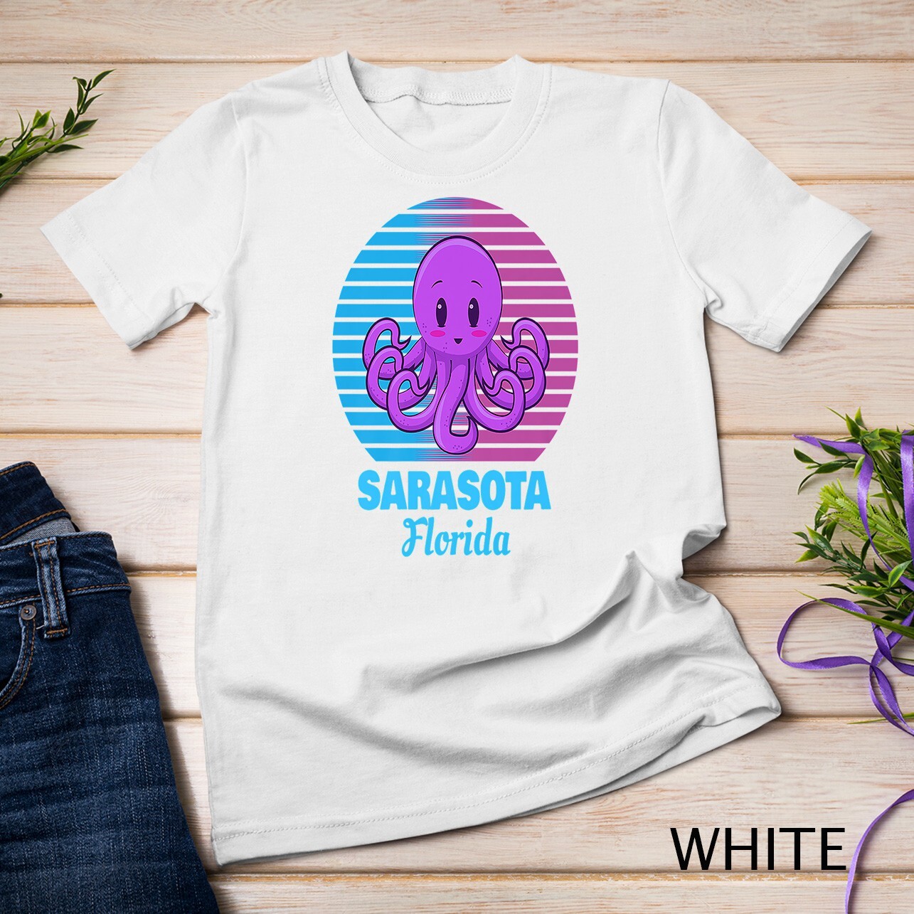 Sarasota Vacation Cute Octopus Gift Premium Unisex T-shirt