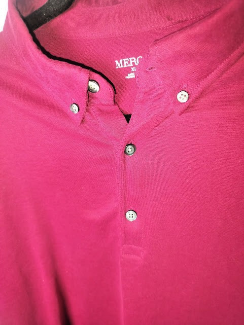 Merona Men’s Polo Shirt XL Red Cotton/Polyester Blend