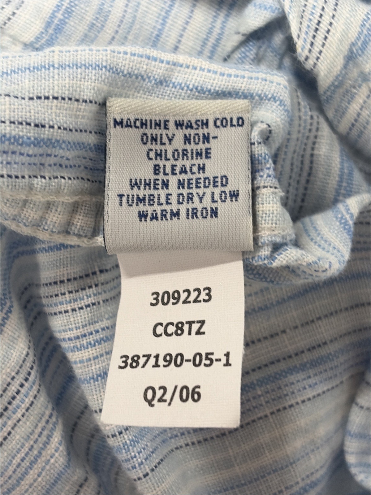VTG Old Navy Men’s Sz Medium Linen/Cotton Blend Shirt Blue Striped Button-up Y2K