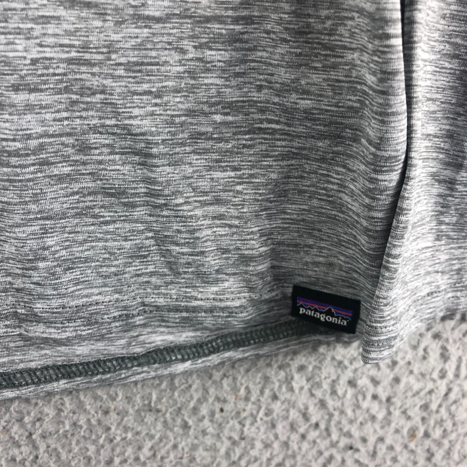 Patagonia Capilene Cool Daily Shirt Mens Large Gray Long Sleeve Hiking Logo