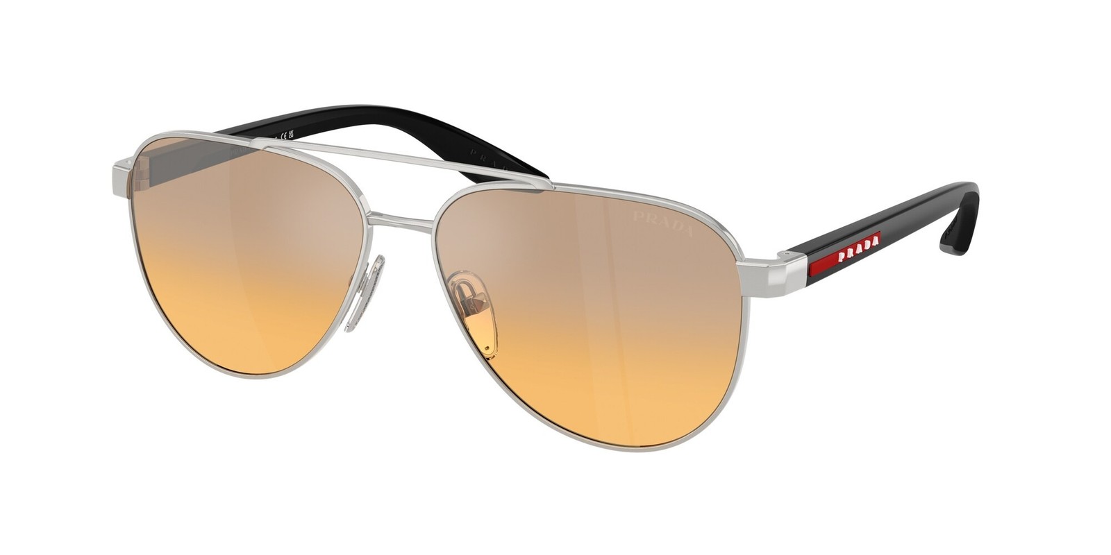 PRADA LINEA ROSSA PS A52S 1BC40Z Silver Gradient Grey 58 mm Men’s Sunglasses