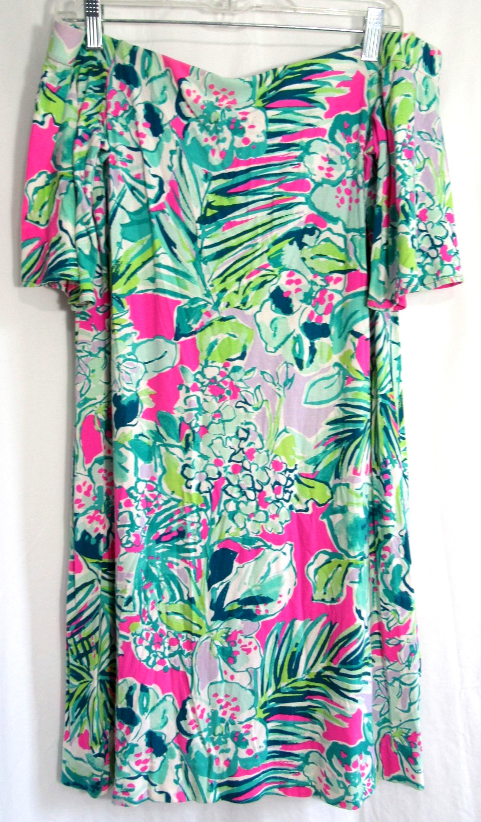 Lilly Pulitzer Multicolored Fawcett Floral Off The Shoulder Dress Size M EUC
