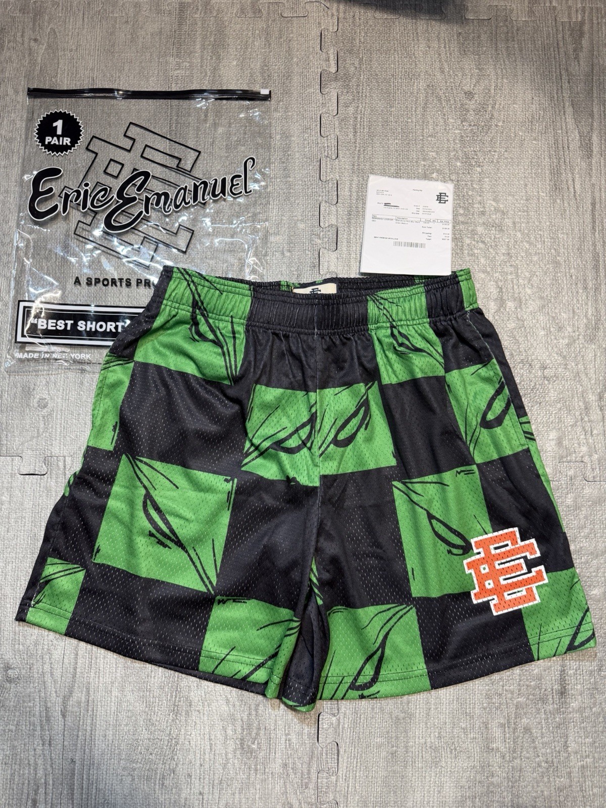 Size Medium – Eric Emanuel x Matty Boy EE Shorts 99 Eyes Slime Orange, Authentic