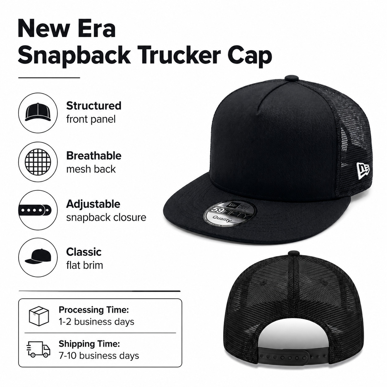 Harley Motorcycle Embroidered Trucker Hat Black Mesh Snapback Cap