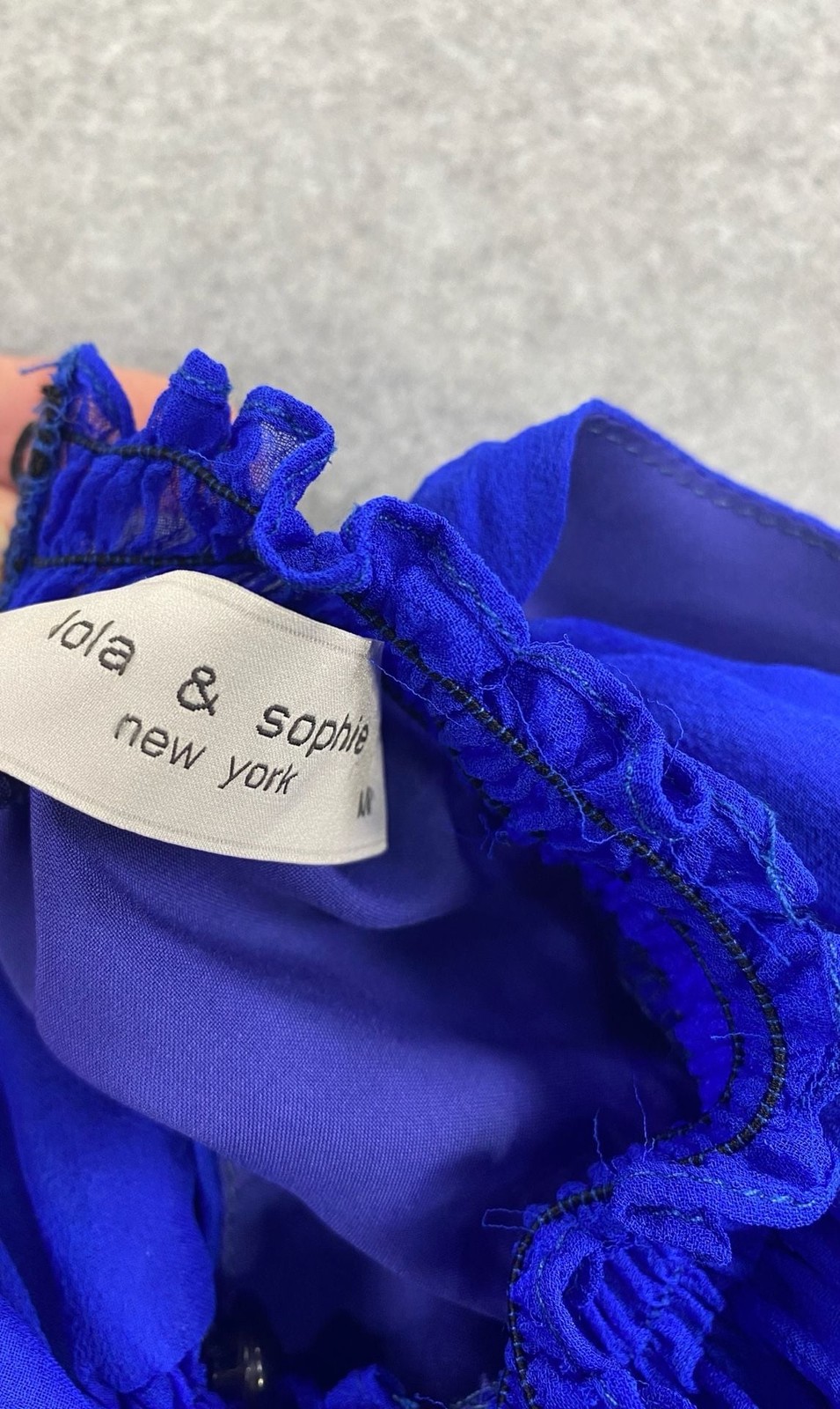 lola & sophie new york Royal Blue Halter Neck Ruched Waist Mini Dress