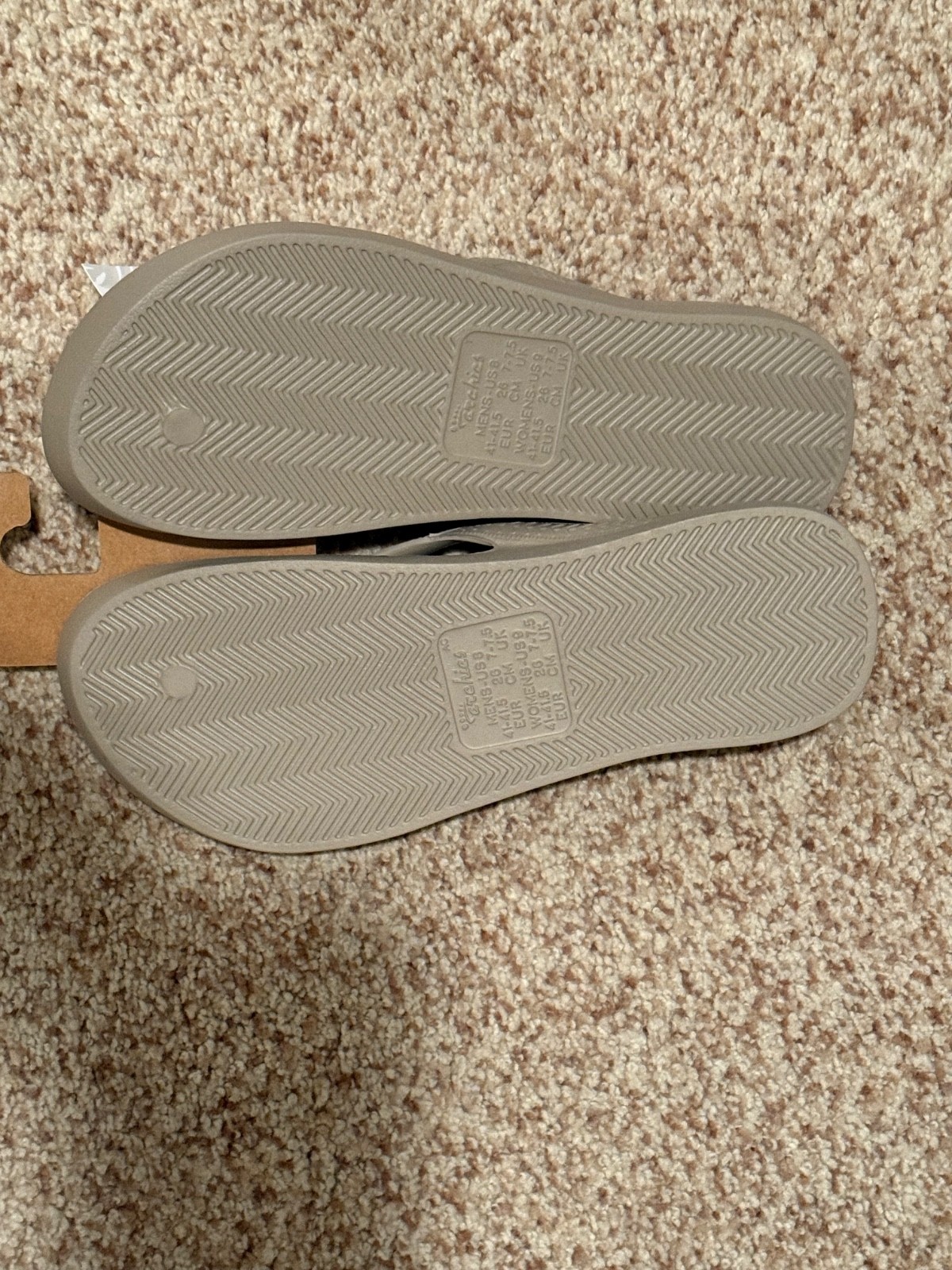 Archies Arch Support Flip Flop Womens 9- Taupe