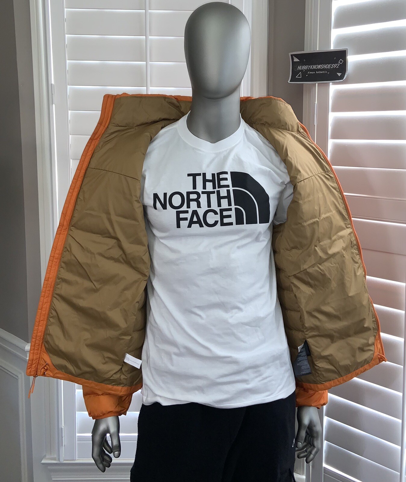 The North Face Mens Minoqua Insulated 550-Down FZ Puffer Jacket DSRT Orange NWT