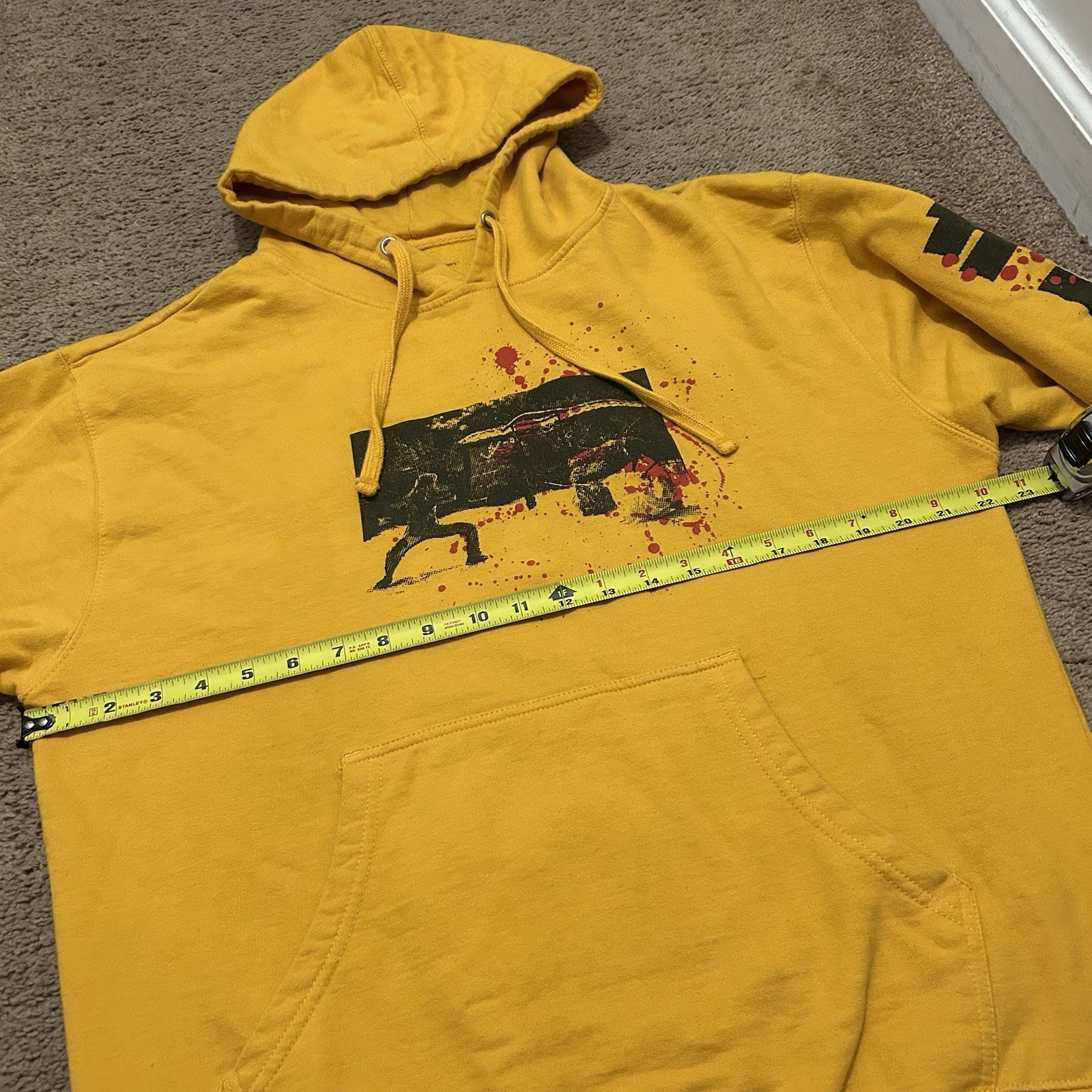 Rucking Fotten Kill Bill Vol 1 Hoodie Yellow Quentin Tarantino Movie L Mens