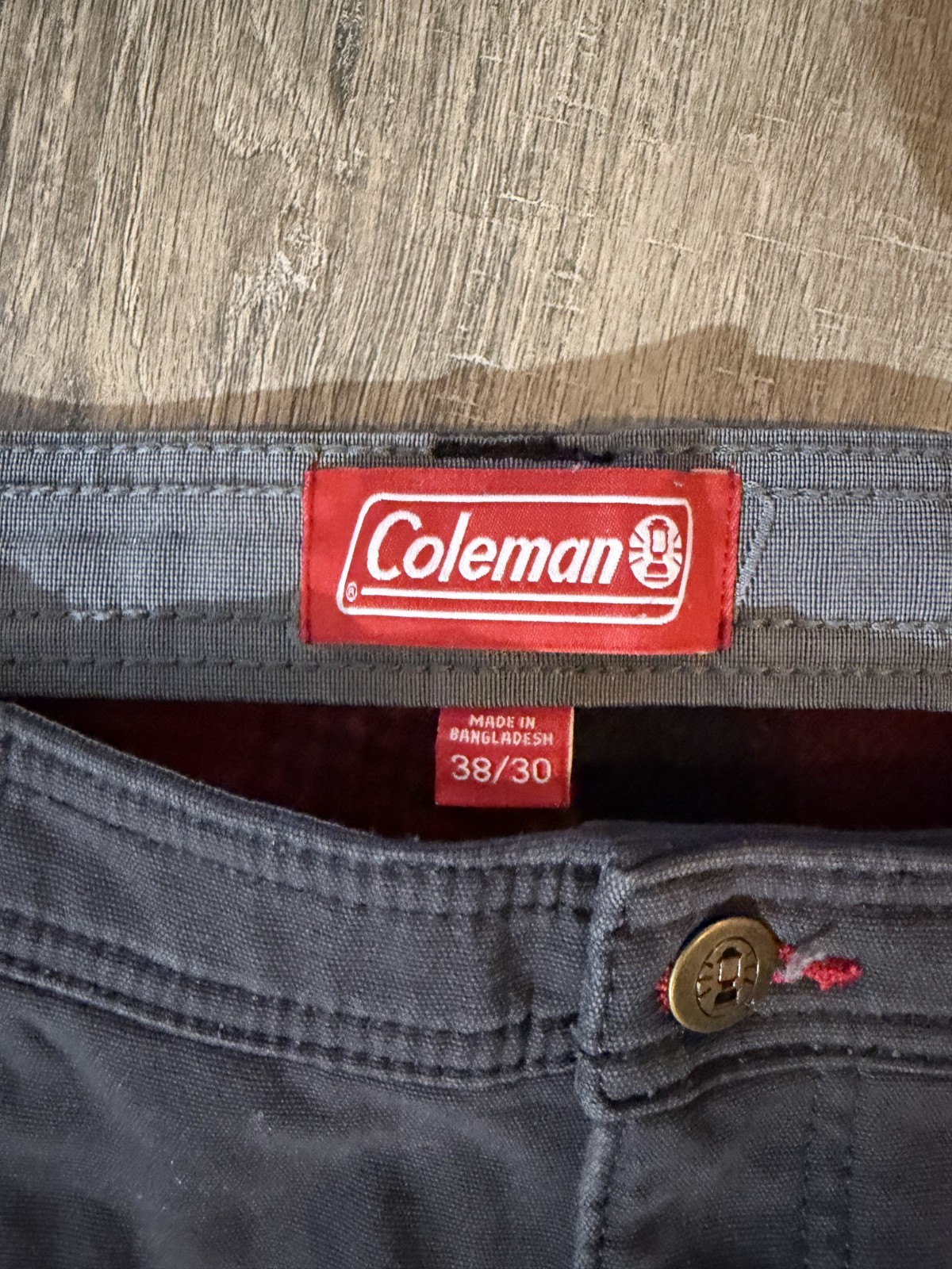 Coleman Men’s Dark Gray Canvas Utility Pants with Fleece Lining 38/30