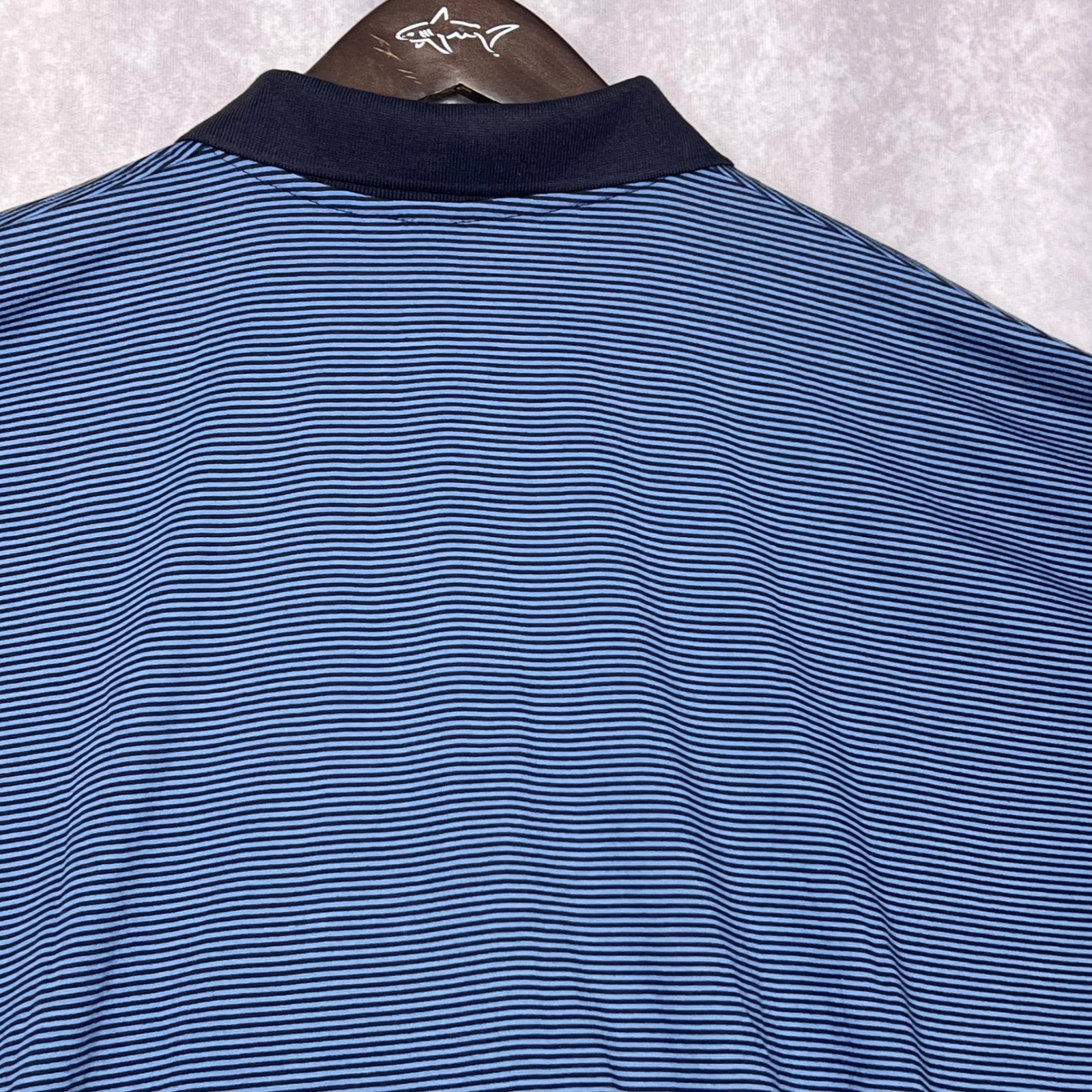 Blue Generation Polo Shirt Mens 4XL Blue Striped NWT Short Sleeve Casual