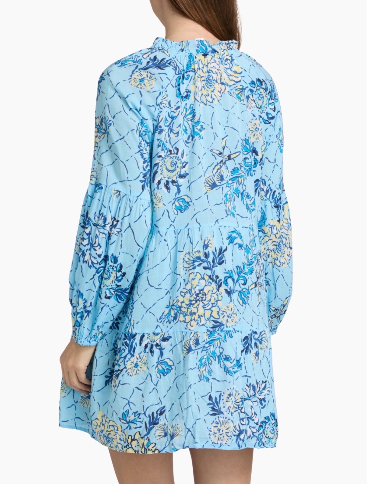 lilly pulitzer BELLEVUE BLUE BREAKERS BEACH coverup DAVIAN LONG SLEEVE Size M
