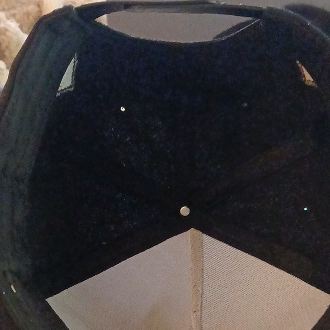 Black & White Colorblock Snapback Cap Adjustable One Size King of Spades Patch